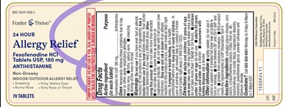 Bottle Label (F T Fexofenadine 180 mg 70ct Bottle)